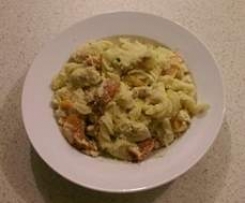 Creamy Chicken & Pepperoni Mustard Pasta