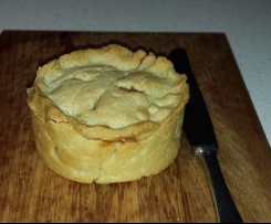 Hot Water Pastry Beef Mince Snack Pie