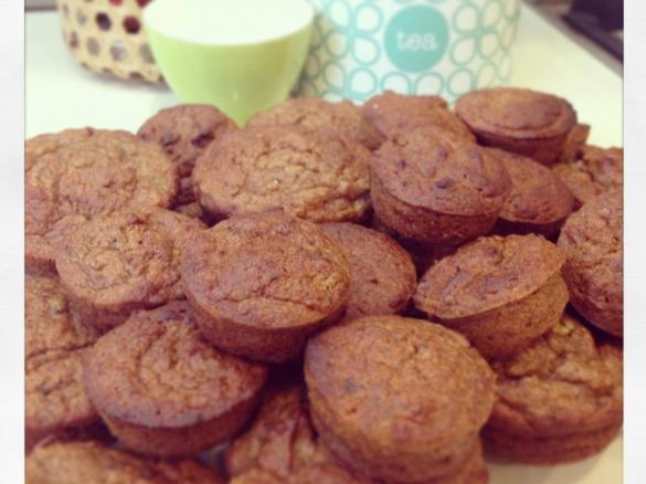 Sugar-free Apple, Date and Banana Muffins