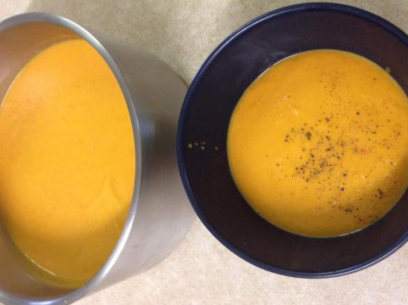 Roasted pumpkin and capsicum soup