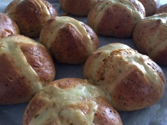 Savoury HOT CROSS Rolls
