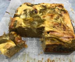 Cream Cheese and Rhubarb Blondies