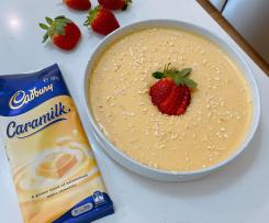 Caramilk Mousse with strawberries