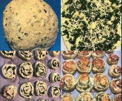 Spinach and cheese scrolls