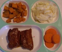 Toddler Friendly Pork Spare Ribs in Sweet & Sticky BBQ sauce - PALEO