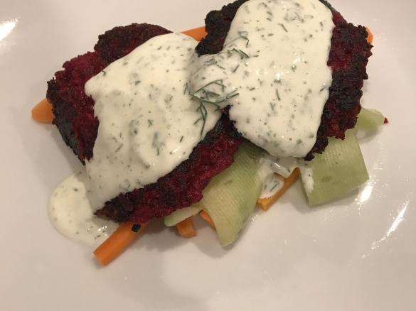 Beetroot and Feta Burger