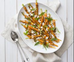 Carrot, feta and mint salad