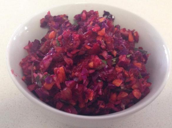 Beetroot and cashew salad