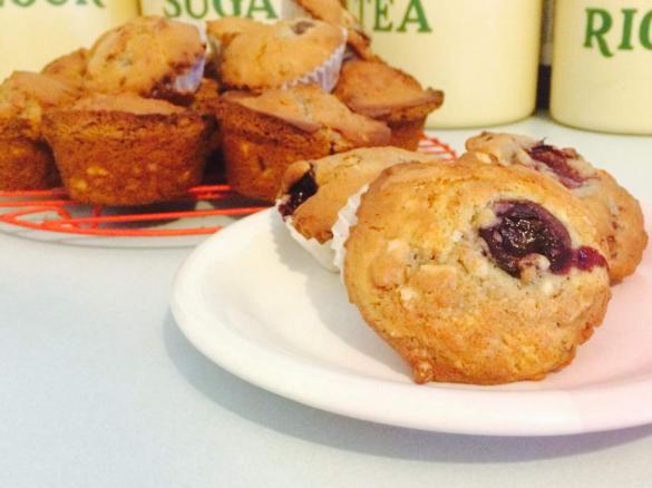 Cherry and Almond Muffins