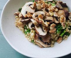Mushroom, Kale and Barley Pilaf