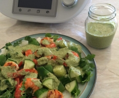 Seared Prawns with Mint and Yogurt Chutney