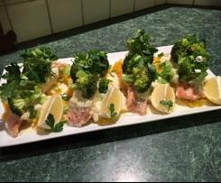 SALMON with LEEK SAUCE