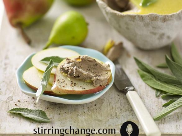 Pear and sage chicken liver pate