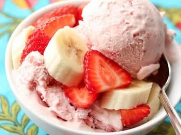 Banana Strawberry Sorbet
