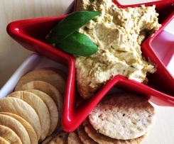 Cream cheese, cashew, basil and capsicum dip