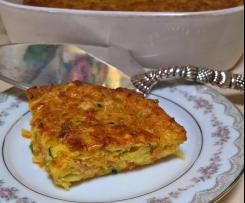 Bacon, sweet potato and zucchini slice