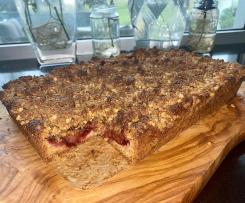 Plum & Walnut Crumble Slice