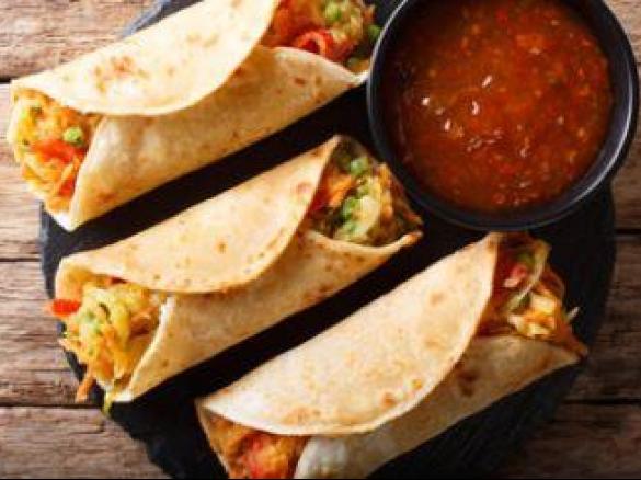 Spicy Vegetable Chapati Wraps