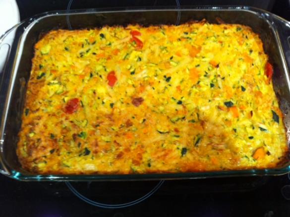 Salmon, Zucchini and Dill Slice