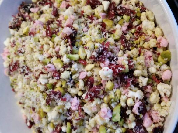 Cranberry, Pistachio and Chocolate White Christmas by Domestic ThermoMinx