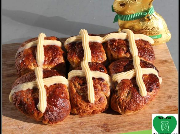 Erica & Arwen's Apricot & Hazelnut Hot Cross Buns