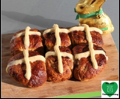 Erica & Arwen's Apricot & Hazelnut Hot Cross Buns