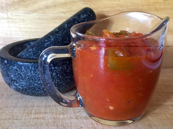 Mexican taco or nacho sauce