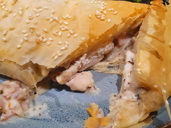 Carbonara Chicken FIlo Parcels