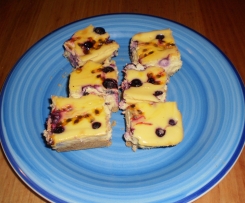 Blueberry and Passionfruit Cheesecake Slice