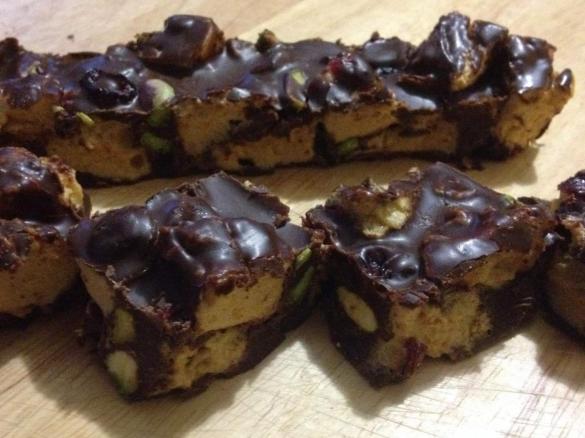 Pistachio and Cranberry Rocky Road (Gluten, Dairy and Refined Sugar Free)