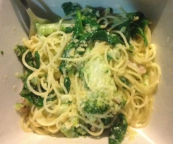 Creamy Zucchini & Bacon Pasta