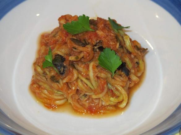 Chilli Tuna with Zoodles (zucchini noodles)