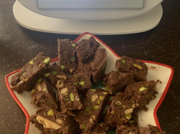 Chocolate Pistachio Christmas Star