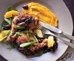 Moroccan Chicken with Carrot Puree