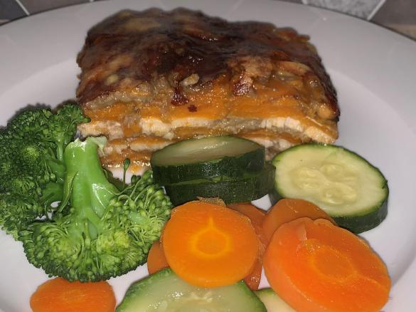 Chicken, Mushroom & Sweet Potato Bake