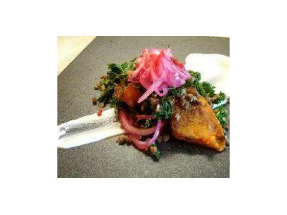 Roast Pumpkin, Kale and Lentil Salad