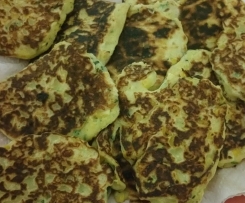 Corn zucchini and feta fritters 