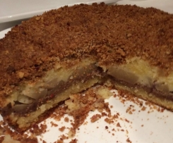 Pear and Pecan Crumble Cake