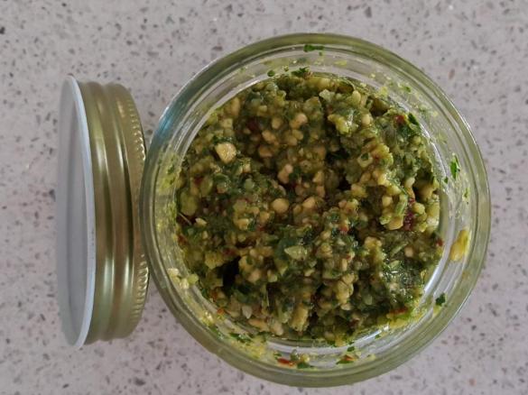 Cashew, Coriander and Pecorino Pesto