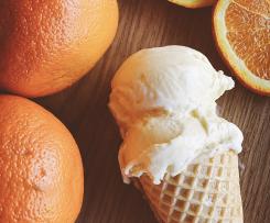 Orange creamy ice cream