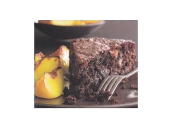 Flourless Peach/Chocolate Cake