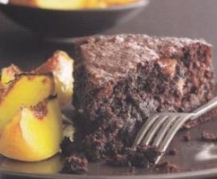 Flourless Peach/Chocolate Cake
