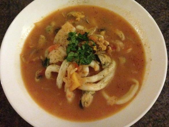 Mediterranean-Style Seafood Soup 