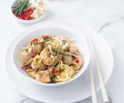 Chicken and prawn noodles