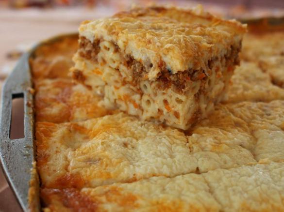 Greek Lasagne (Pasticcio)- Baked Macaroni with Mince