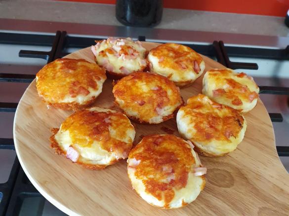 Mini Cheese and bacon rolls- pie maker