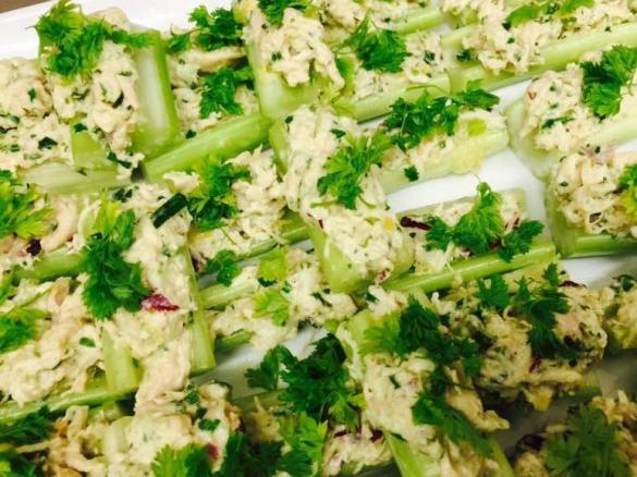 Paleo Chicken Salad Celery Boats (adapted from Pete Evans recipe)