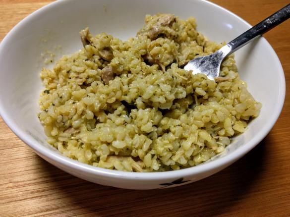 Chicken and Zucchini brown rice Risotto