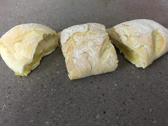 Mozzarella filled bread rolls