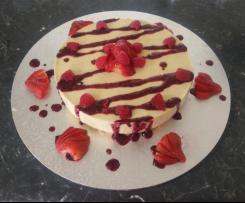Raspberry & White Chocolate Cheese Cake